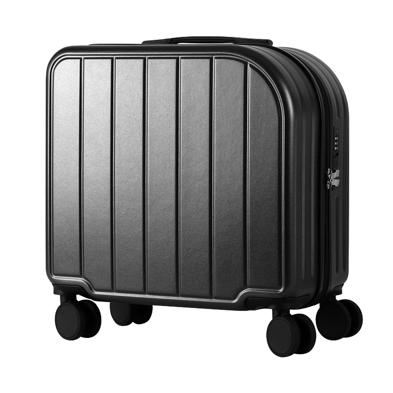 V888-ELOSUNG23818-202504141735-00 Black Compact 18-Inch Carry-On Suitcase | Lightweight ABS Hardside Spinner Luggage - Image 1