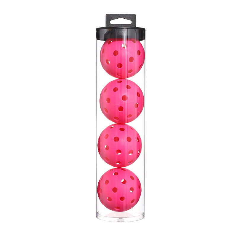 V888-ELOSUNG23829-202504141745-00 2 Tubes Pink Outdoor Pickleball Balls 4-Pack - Durable 40-Hole Design with Carry Tube(8 balls in total) - Image 1