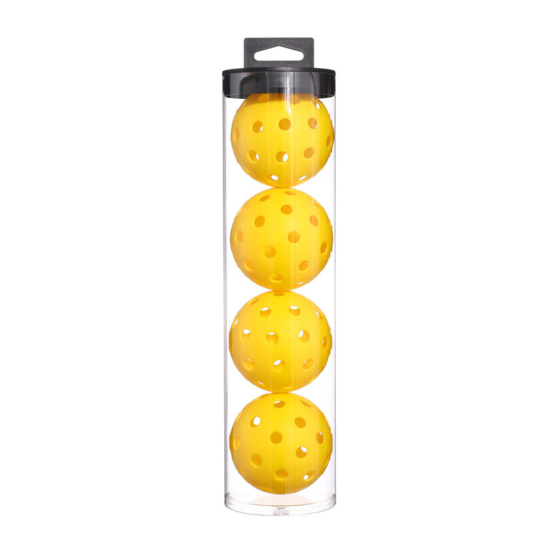 V888-ELOSUNG23830-202504141745-00 2 Tubes Yellow Outdoor Pickleball Balls 4-Pack - Durable 40-Hole Design with Carry Tube(8 balls in total) - Image 1