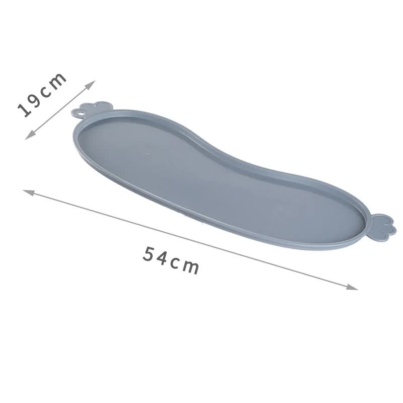 V888-ELOSUNG23833-202504141747-00 Blue Non-Slip Pet Feeding Mat - Waterproof Dog & Cat Food Bowl Placemat with Raised Edges - Image 1