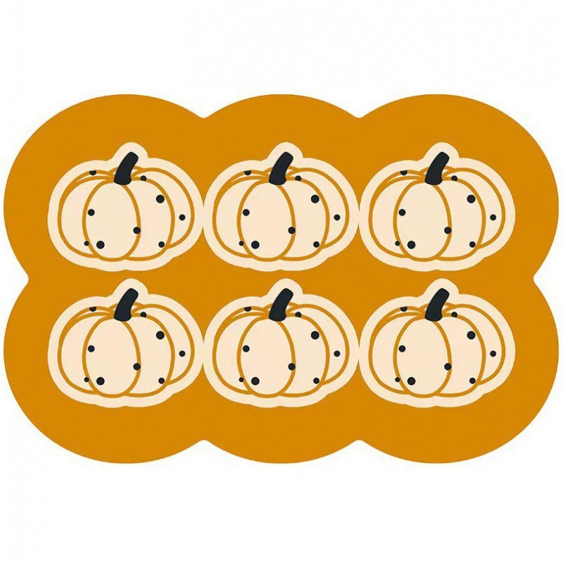 V888-ELOSUNG23856-202504141531-00 Style 8 Yellow Pumpkin Pattern Absorbent Diatomaceous Earth Pet Feeding Mat - Non-Slip & Quick Dry Placemat (50x80cm) - Image 1
