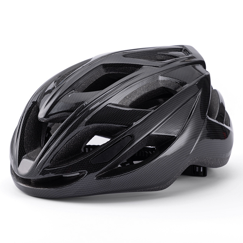 V888-ELOSUNG23979-202504171835-00 Carbon Fiber Black Lightweight Adult Bicycle Helmet - Adjustable Fit Road & Mountain Bike Safety Headgear (57-62cm) - Image 1