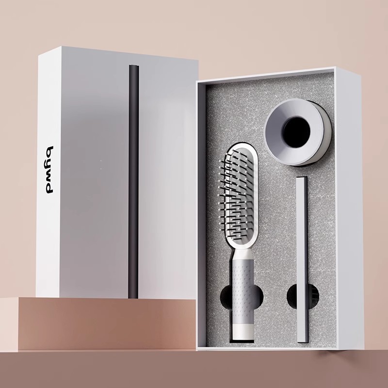 V888-ELOSUNG24131-202503251844-00 White 3-piece Set Women's Air Cushion Comb for Long Hair Anti-Static Detangling Massage Scalp Comb Portable Fluffy Styling Brush - Image 1