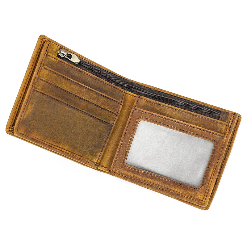 V888-ELOSUNG24160-202503251940-00 Light Brown Vrtical Stroke Men's Vintage Wallet Multi-Card Slots Large Capacity Coin Purse Casual Clutch Bag for Everyday Use - Image 1