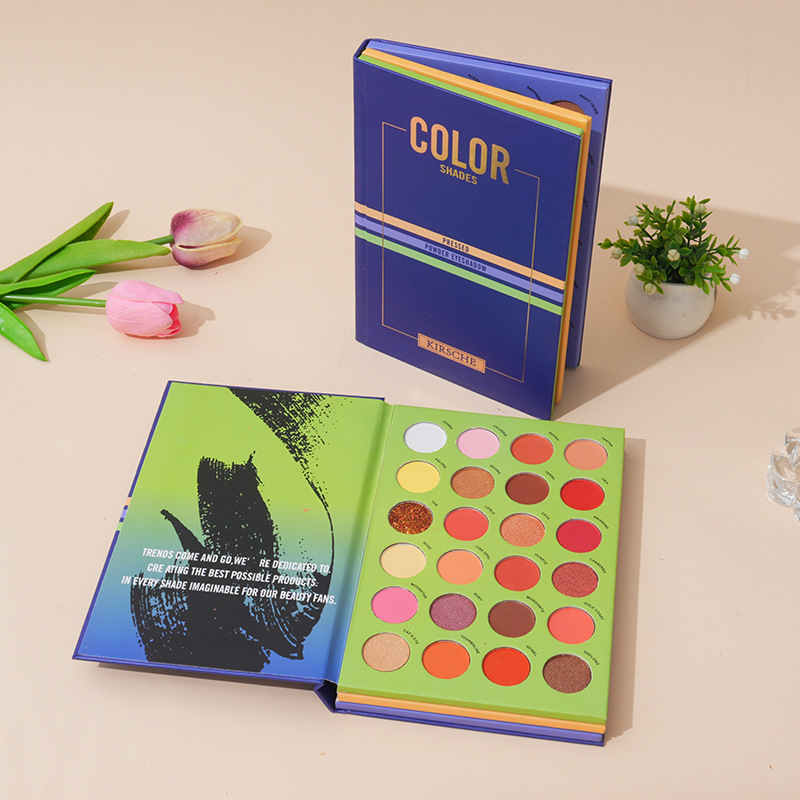 V888-ELOSUNG24214-202503271359-00 Blue Style 72-Color Eyeshadow Palette Book - Long-Lasting Matte, Shimmer & Wet Powder Makeup - Image 1