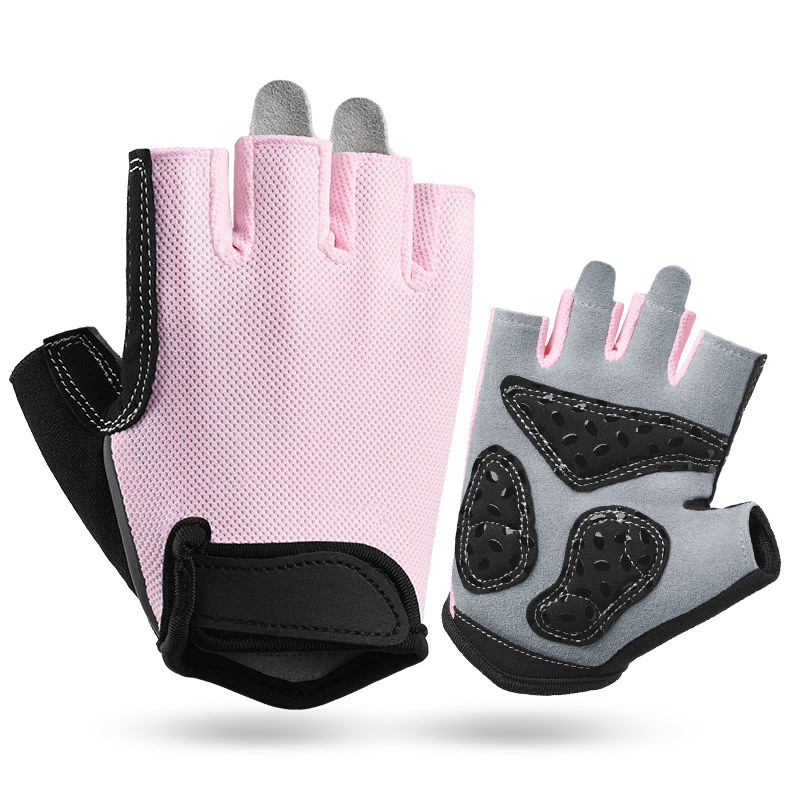 V888-ELOSUNG24260-202503282109-00 S Pink Women's Summer Cycling Gloves - Breathable Half-Finger Non-Slip Fitness Training Gloves for Weightlifting - Image 1