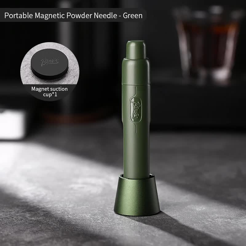 V888-ELOSUNG24407-202504011231-00 Green Telescopic Magnetic Stainless Steel Coffee Tamper Needle - Espresso Powder Distributor - Image 1
