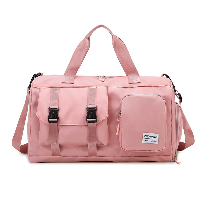 V888-ELOSUNG24427-202504011211-00 Pink Holographic Gym Duffel Bag - Dry Wet Separation - Large Capacity - Image 1