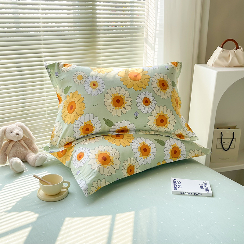 V888-ELOSUNG24529-202504141420-00 light And Elegant Fragrance 100% Cotton Pillowcase Set (Pack of 2) - Breathable Standard Size 48x74cm Pure Cotton Pillow Covers - Image 1