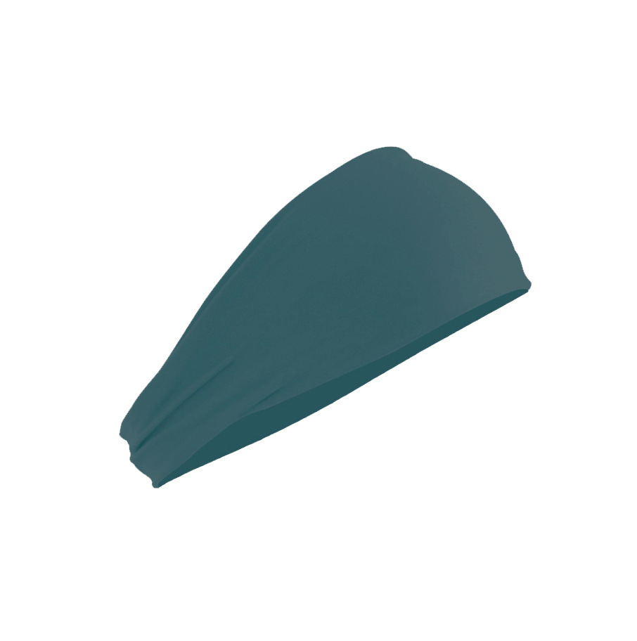 V888-ELOSUNG24534-202504141421-00 Dark Green 5-Pack Wide Sports Headbands for Women - Non-Slip Yoga Headwraps with Sweat-Wicking Fabric (88% Nylon+12% Spandex) - Image 1