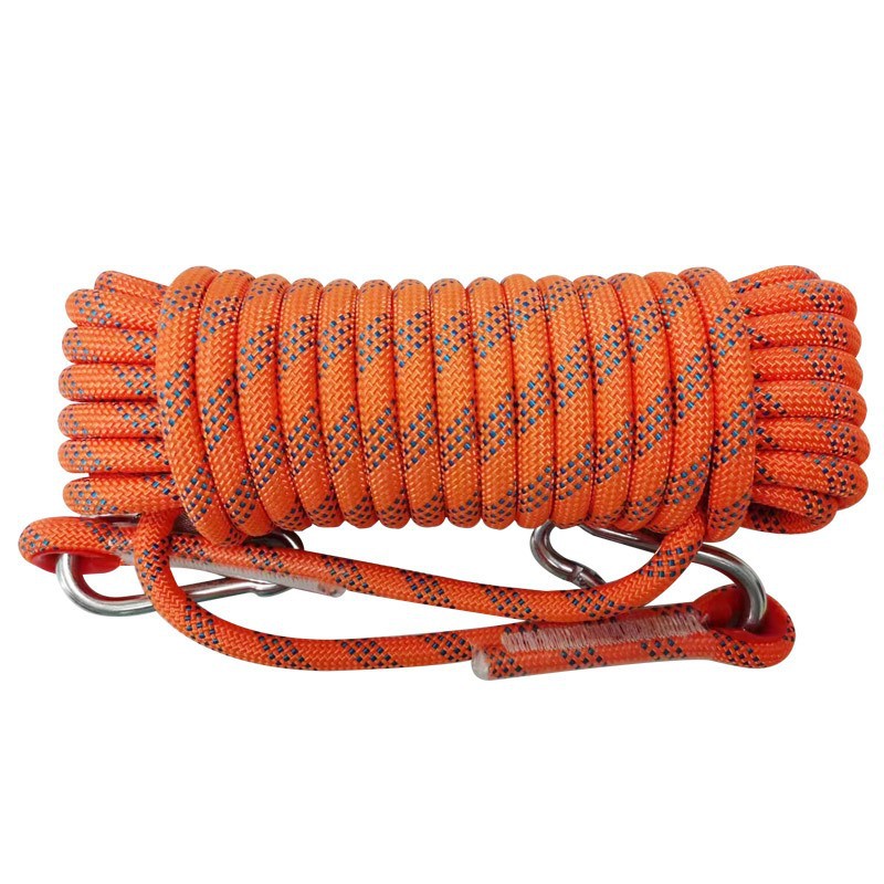 V888-ELOSUNG24657-202504141612-00 Orange Polyester (for home use) Without Wire Core Heavy Duty Adjustable Clothesline Set (2 Pack) - 10m Steel Wire Core Nylon Rope with Hooks for Outdoor & Camping - Image 1