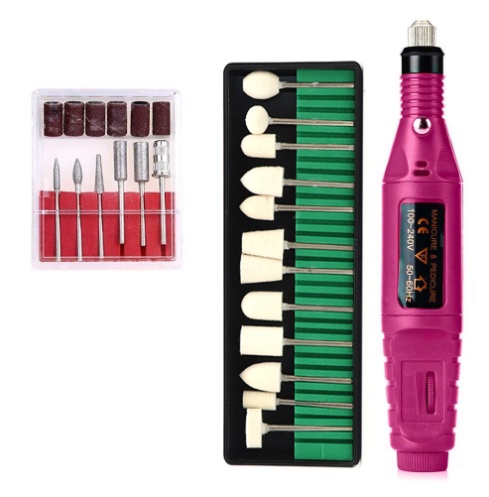 V888-ELOSUNG24738-202504171837-00 Regular Set With Wool Grinding Needle Portable Electric Nail Drill Kit - USB Manicure Pedicure Polishing & Shaping Tool Set - Image 1