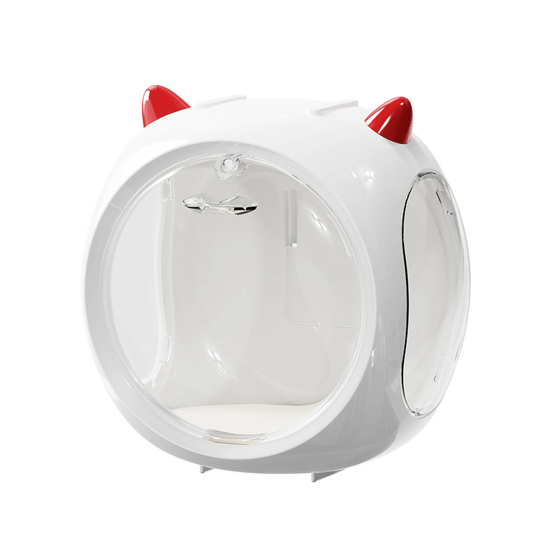 V888-ELOSUNG24923-202504211320-00 2PCS White Cute Magnetic Display Case - Dustproof 'Space Capsule' Box for Figures & Collectibles - Image 1