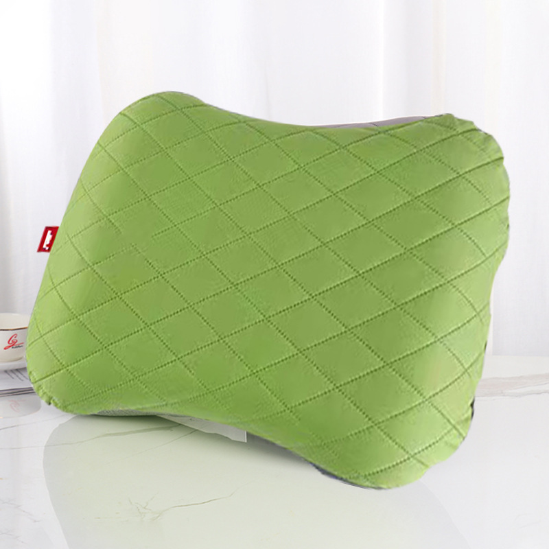 V888-ELOSUNG25188-202504171642-00 Inflatable Camping Pillow - Lightweight 46x32x12cm Travel Pillow 180g in Green - Image 1