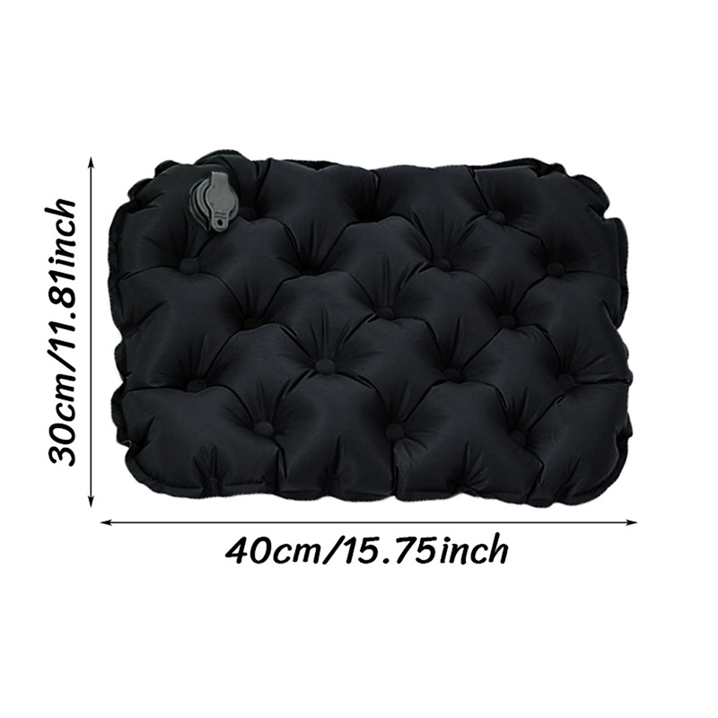 V888-ELOSUNG25191-202504171645-00 Inflatable Seat Cushion - Portable 40x30x5cm Camping Pad in Olive Black - Image 1