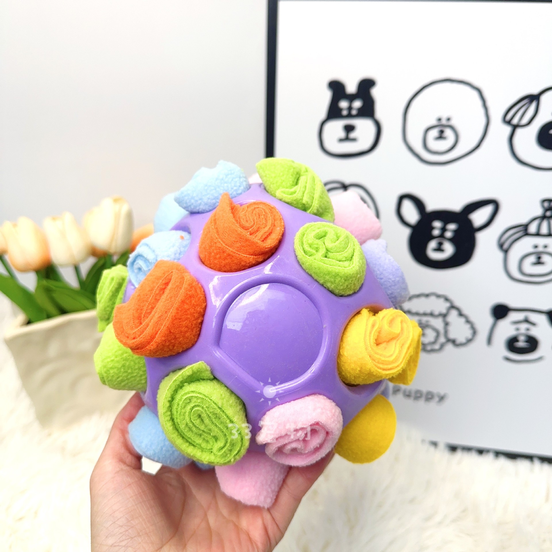 V888-ELOSUNG25422-202504281241-00 Rubber Snuffle Ball for Pets,Interactive Hollow Treat-Hiding Toy for Dogs and Cats(Blue) - Image 1