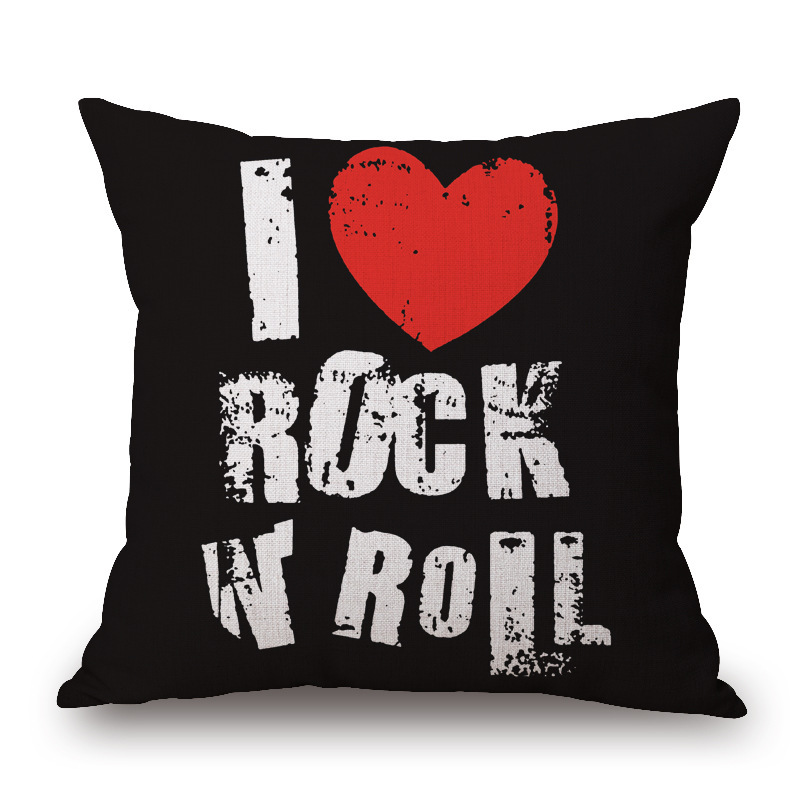 V888-ELOSUNG25550-202504281407-00 Pop Art Graphic Throw Pillow - Vintage Style Cushion for Home Decor(Black) - Image 1