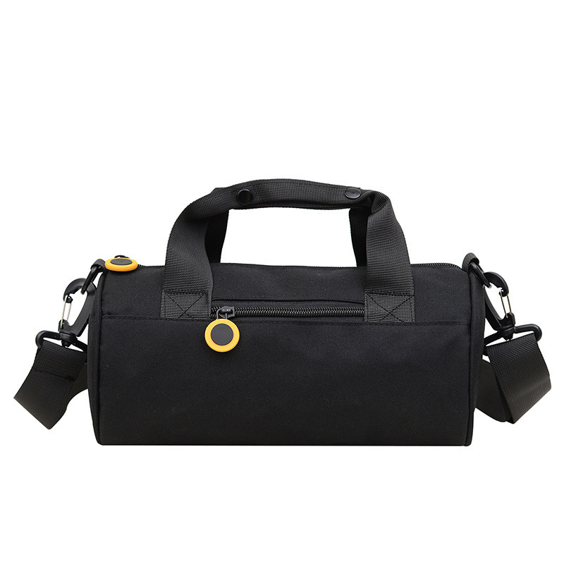 V888-ELOSUNG25567-202504281506-00 Waterproof Oxford Cylindrical Travel Bag - Large Capacity Handbag with Shoulder Strap(Black) - Image 1