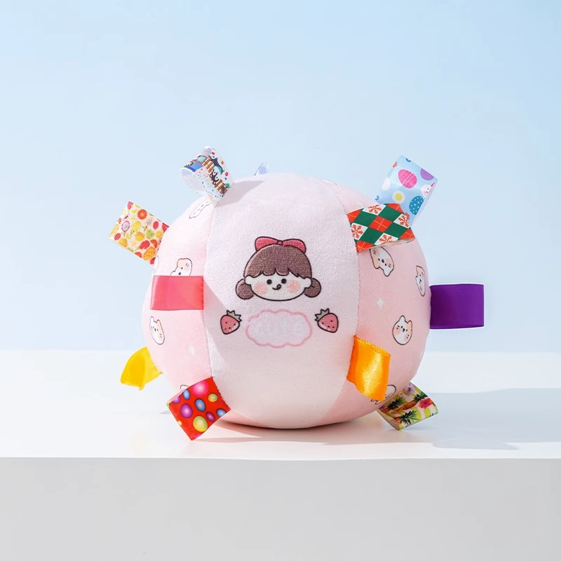 V888-ELOSUNG25935-202505151653-00 Durable Dog Training Interactive Ball with Sensory Tags(Strawberry Girl) - Image 1