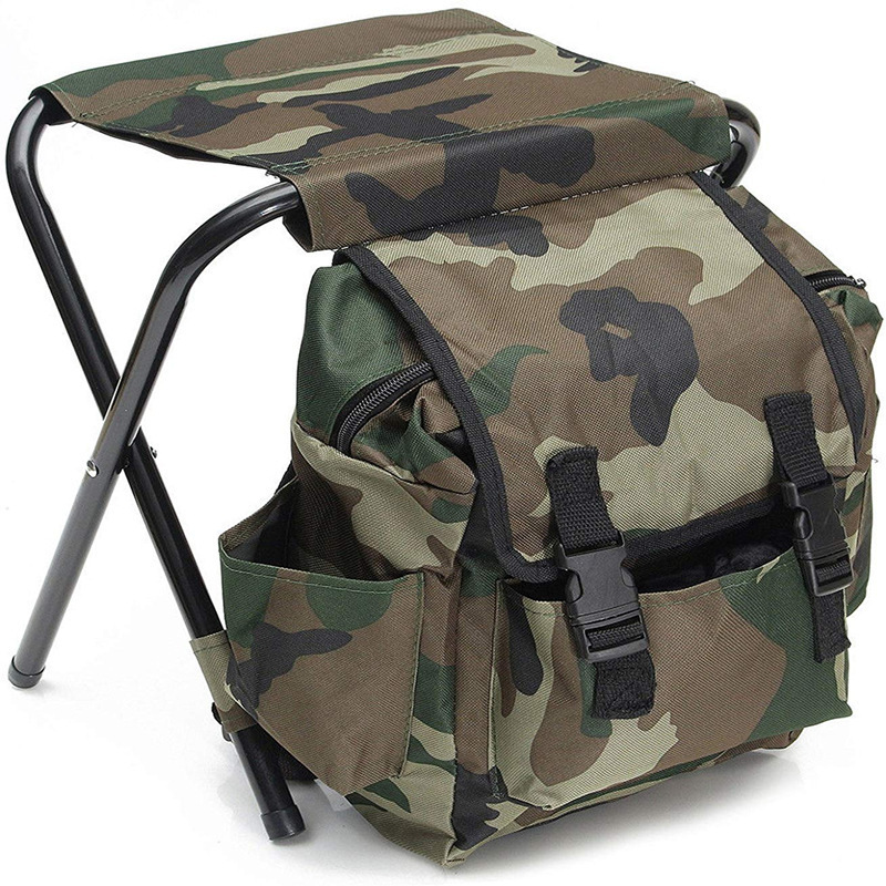V888-ELOSUNG26078-202504141340-00 Folding Camo Backpack Stool - Portable Chair for Camping & Fishing - Image 1