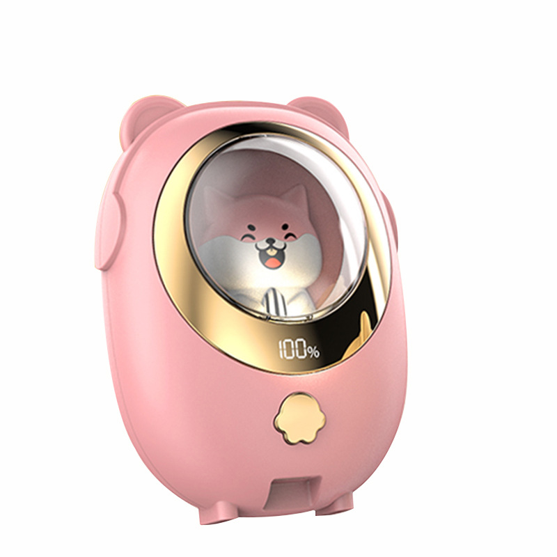V888-ELOSUNG26103-202504171925-00 Pink Cute Pet Rechargeable Hand Warmer - Portable USB Electric Pocket Heater - Image 1