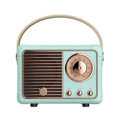 V888-ELOSUNG26178-202504171627-00 Blue Retro Bluetooth Speaker - Portable Mini Wireless Speaker with Vintage Radio Design (Product size: 7x11x5cm) - Image 1