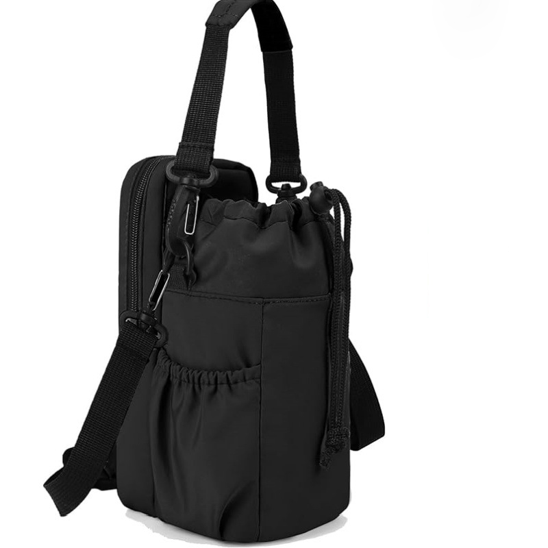 V888-ELOSUNG26716-202505131635-00 Black Portable Crossbody Water Bottle Holder with Multiple Pockets - Thermal Cooler Bag - Image 1