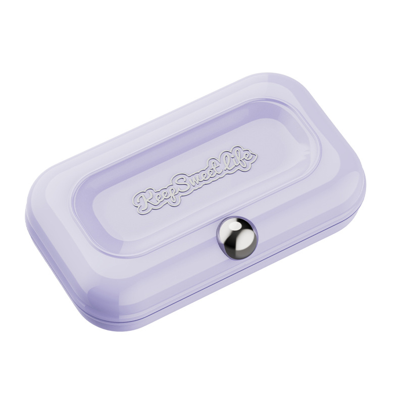 V888-ELOSUNG27222-202504281307-00 2 Sets Purple Portable 4-Piece Manicure Set - Compact Nail Grooming Kit with Stainless Steel Clippers, File & Stylish Case - Image 1