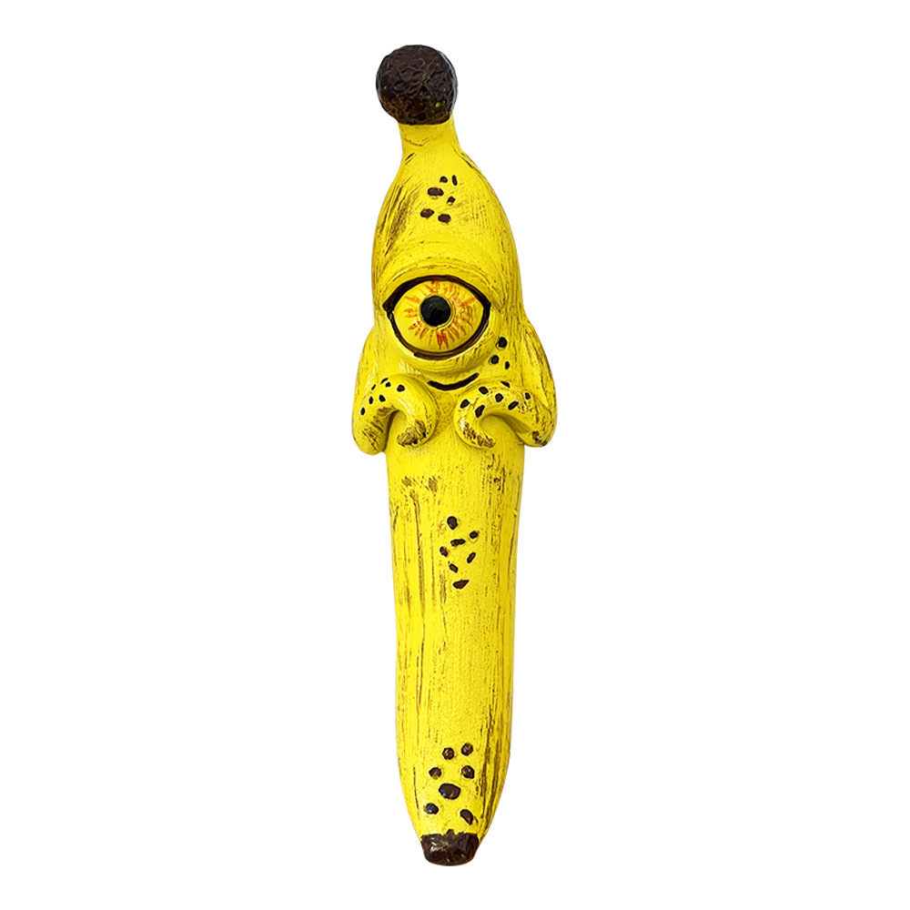 V888-ELOSUNG27384-202505081712-00 3 Pcs Style 1 Yellow Whimsical Magic Banana Monster Figurine - Quirky Resin Art Decor for Home & Party - Image 1