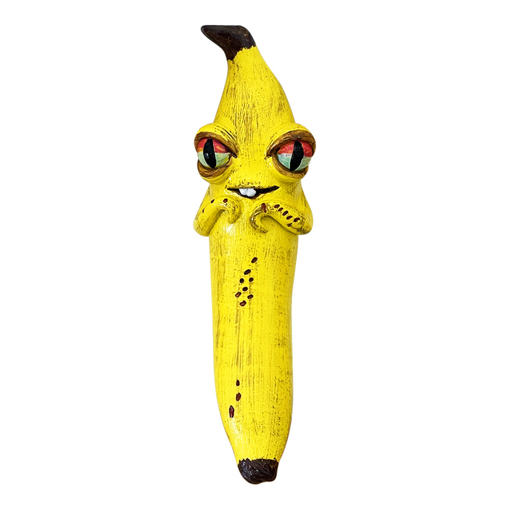 V888-ELOSUNG27385-202505081727-00 3 Pcs Style 2 Yellow Whimsical Magic Banana Monster Figurine - Quirky Resin Art Decor for Home & Party - Image 1