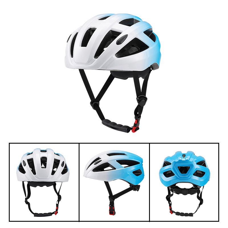 V888-ELOSUNG27451-202505131635-00 White and Blue Ultra-Light Adult Cycling Helmet - CE & CPSC Certified, In-Mold Safety for Road & Mountain Biking - Image 1
