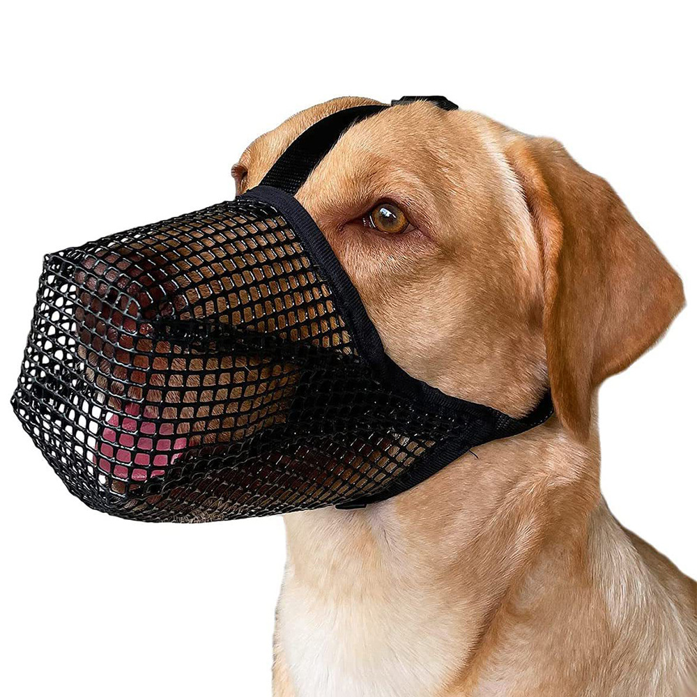 V888-ELOSUNG27566-202505131911-00 2 Pcs Size XS Black Breathable Mesh Dog Muzzle - Anti-Barking, Biting & Chewing - Adjustable & Comfortable Nylon Muzzle for Dogs - Image 1