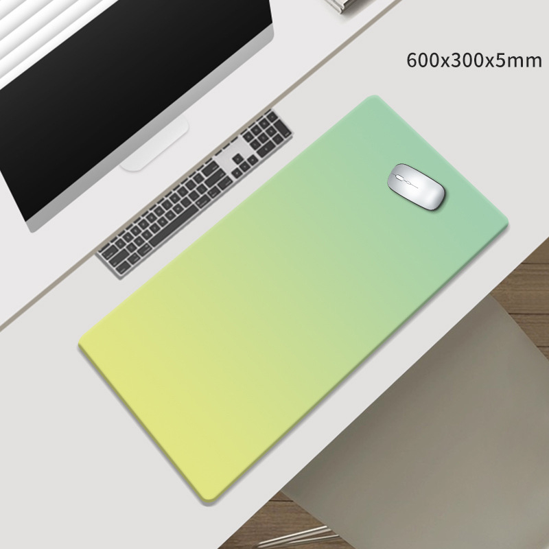 V888-ELOSUNG27579-202505131831-00 Yellow-Green Gradient Premium Large Silicone Mouse Pad - Non-Slip, 600x300mm for Office and Gaming - Image 1