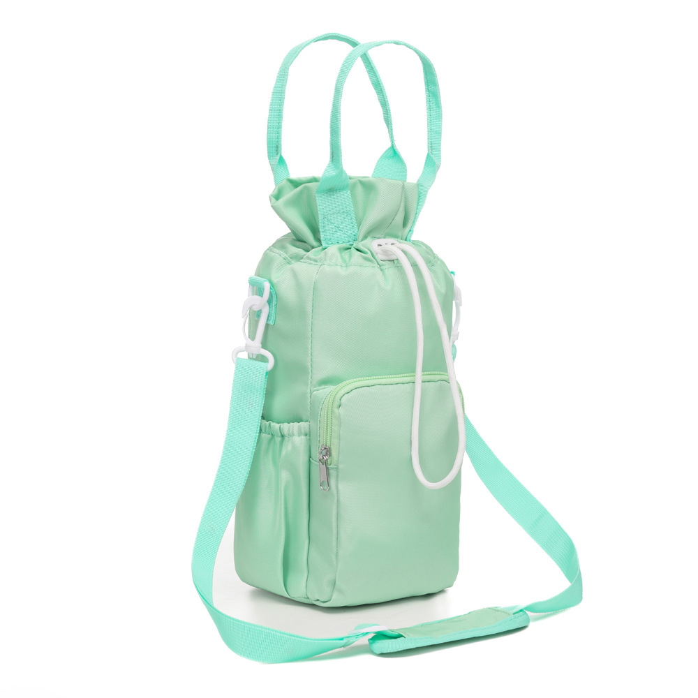V888-ELOSUNG27634-202505151700-00 Green Insulated Tumbler Carrier Bag - Crossbody Water Bottle Holder with Pockets & Adjustable Strap for Large Cups (Note: cup not included) - Image 1