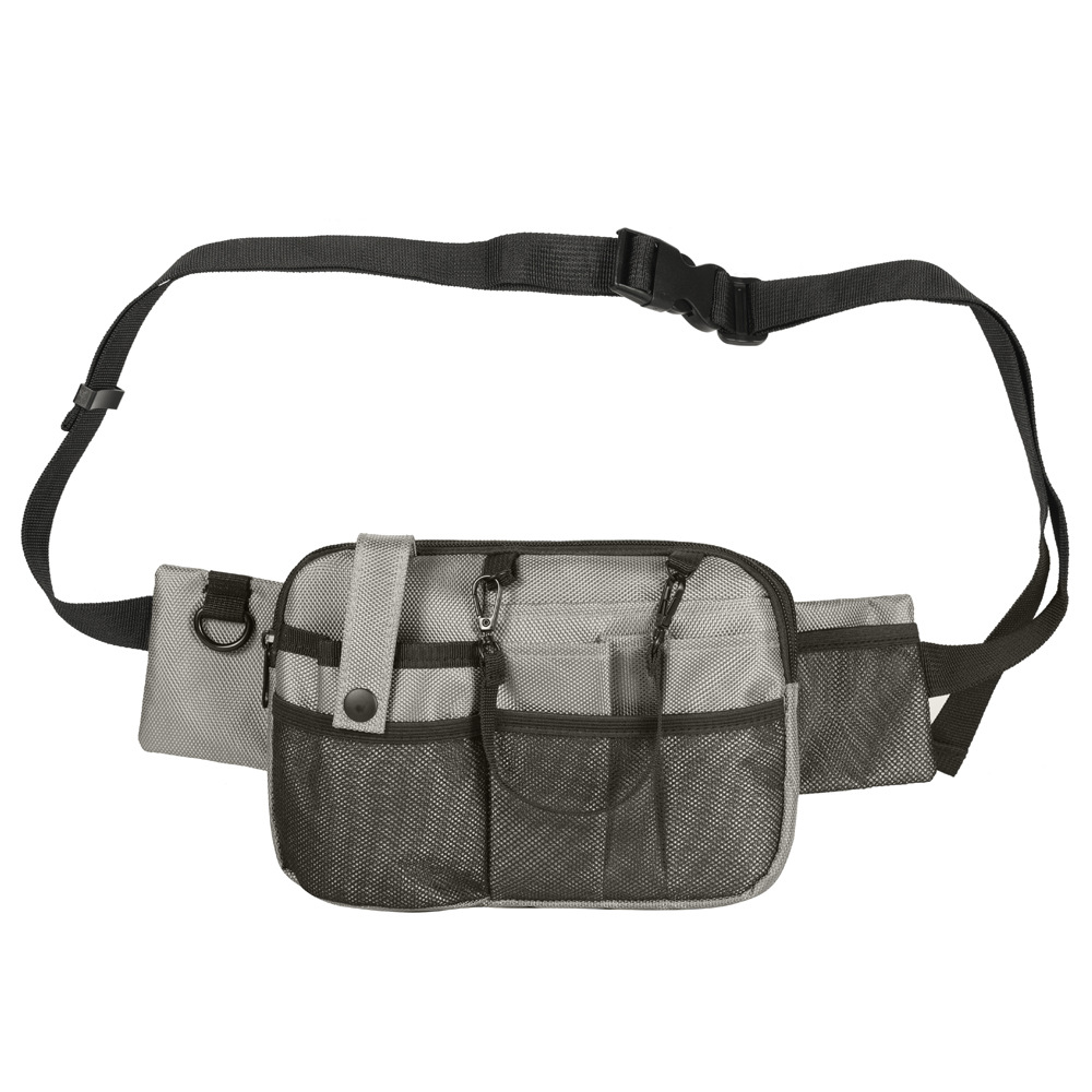 V888-ELOSUNG27643-202505151715-00 Grey and Black Nurse Utility Belt Bag - Multi-Pocket Medical Organizer Waist Pack for Tools & Essentials - Image 1