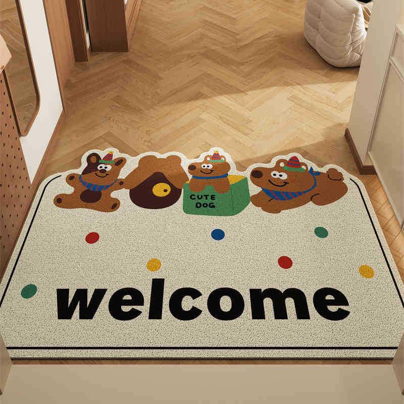 V888-ELOSUNG28031-202504281516-00 Box Puppy Alien Set of 2 Cartoon PVC Coil Entrance Mats - Non-Slip Dirt Trapping Door Mats (50x80cm) - Image 1