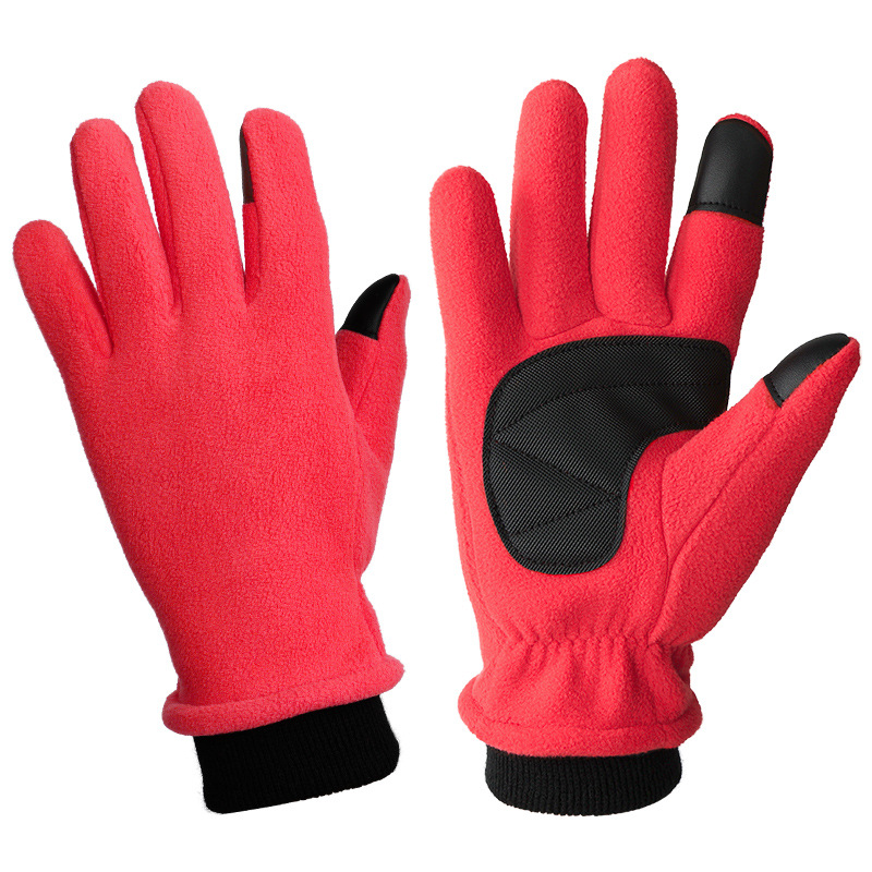 V888-ELOSUNG28129-202504281316-00 XS Red Warm Windproof Touchscreen Gloves - Anti-Slip Grip for Winter Cycling & Outdoor Sports - Image 1