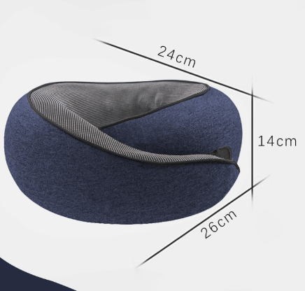 V888-ELOSUNG28140-202504281548-00 Navy Blue Ergonomic Memory Foam Travel Neck Pillow - U-Shaped Support for Naps & Journeys - Image 1