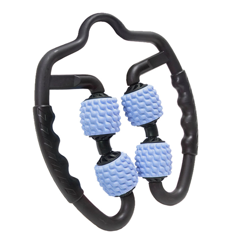 V888-ELOSUNG28196-202504291538-00 Blue Set of 2 Foam Roller Ring Leg Massagers - Muscle Relief & Circulation Tool - Image 1