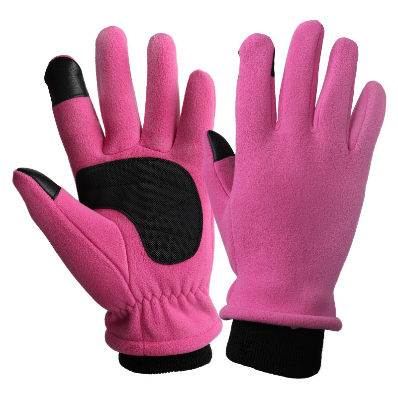 V888-ELOSUNG28329-202505081726-00 XS Pink Warm Windproof Touchscreen Gloves - Anti-Slip Grip for Winter Cycling & Outdoor Sports - Image 1