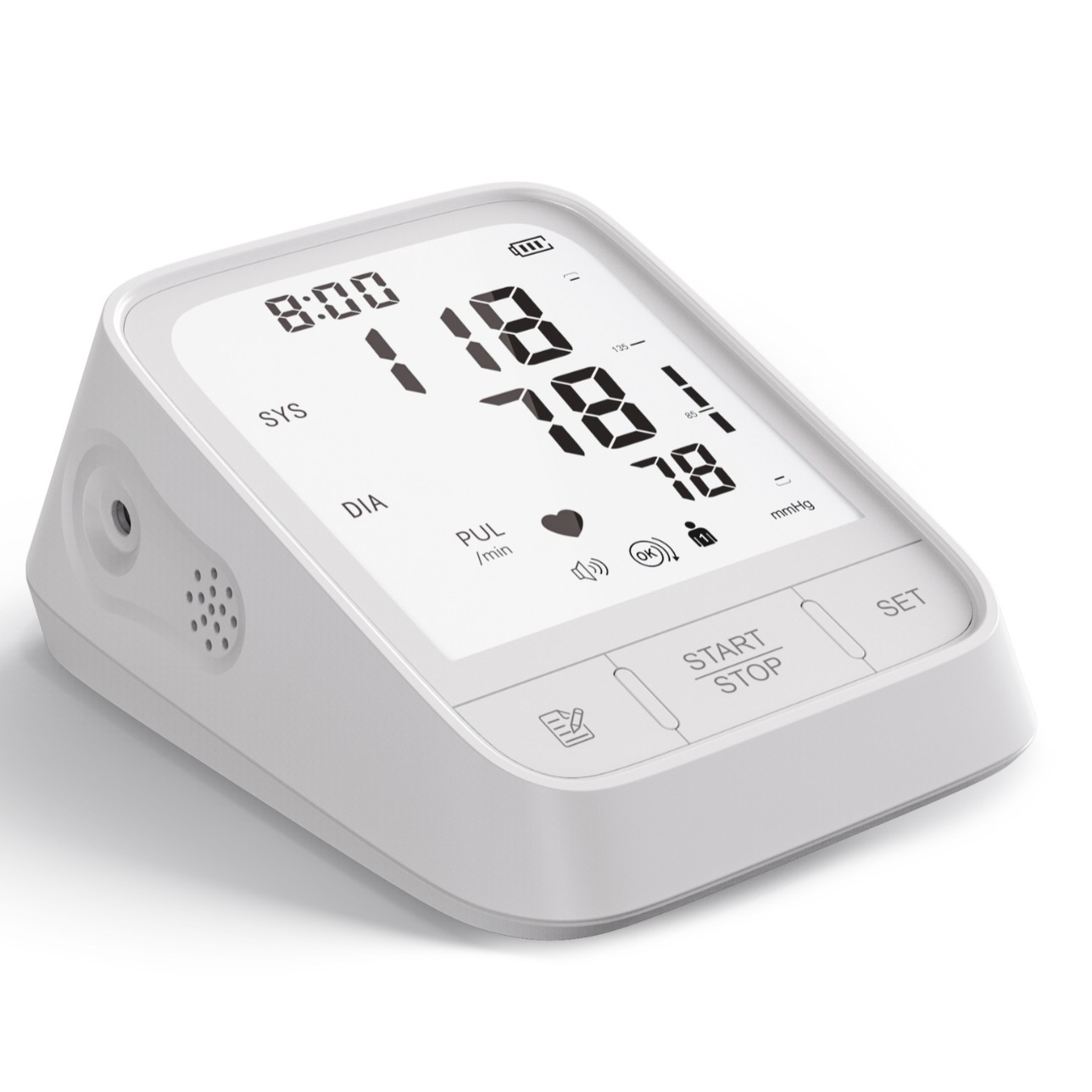 V888-ELOSUNG28358-202505081808-00 White Smart Upper Arm Blood Pressure Monitor - Medical Automatic BP Machine for Export - Image 1