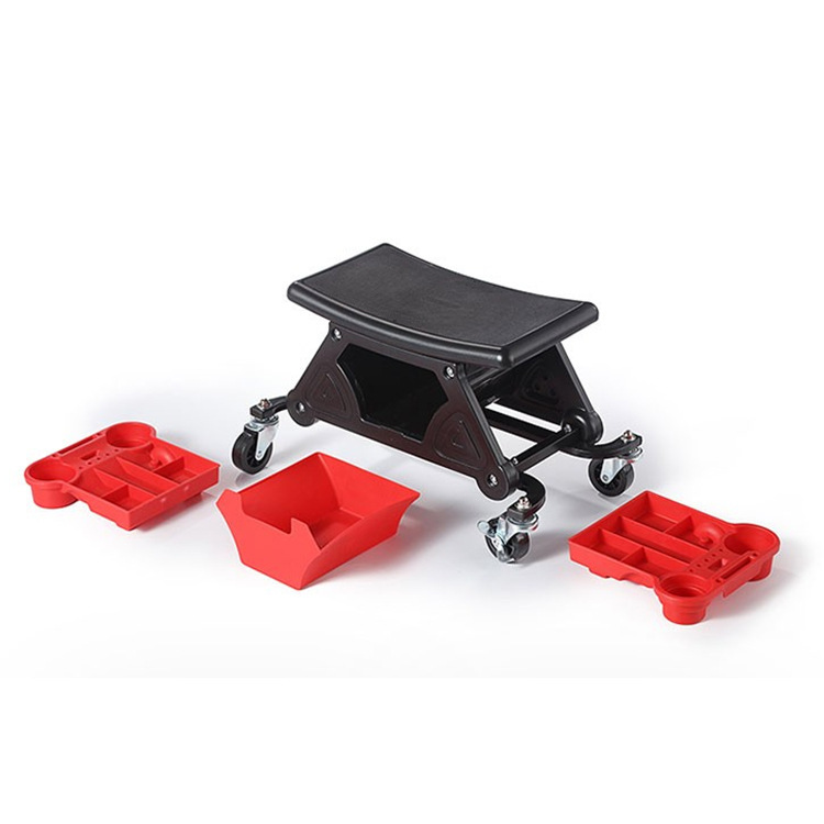 V888-ELOSUNG28370-202505132011-00 With Drawers Auto Repair Polishing Stool - Detachable Seat Car Wash Tool Creeper Stool - Image 1