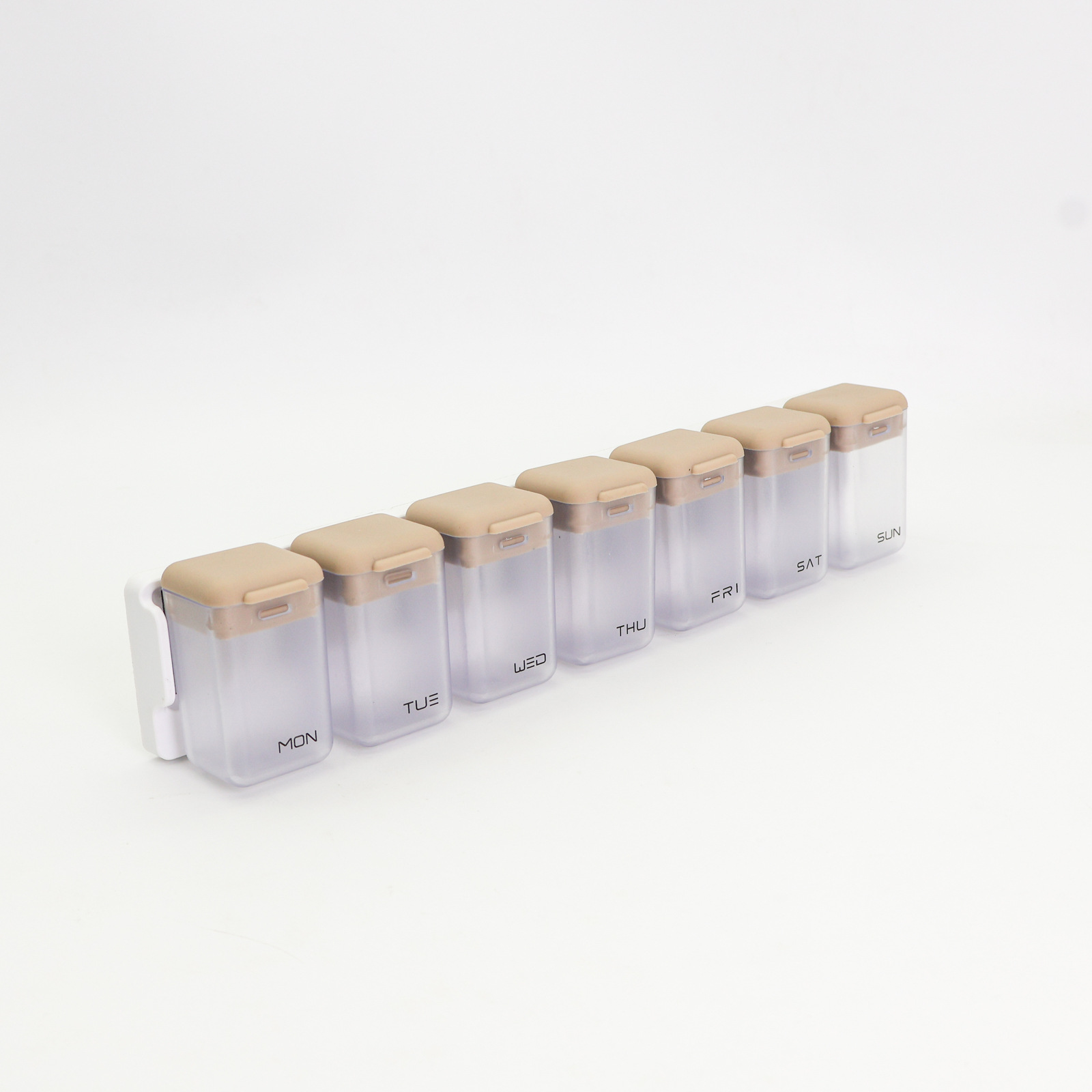 V888-ELOSUNG28495-202505131745-00 Transparent + Grey Cover Weekly Pill Organizer 1-Time-a-Day - Large Capacity Magnetic Closure Pill Box (246 x 49 x 23 mm) - Image 1
