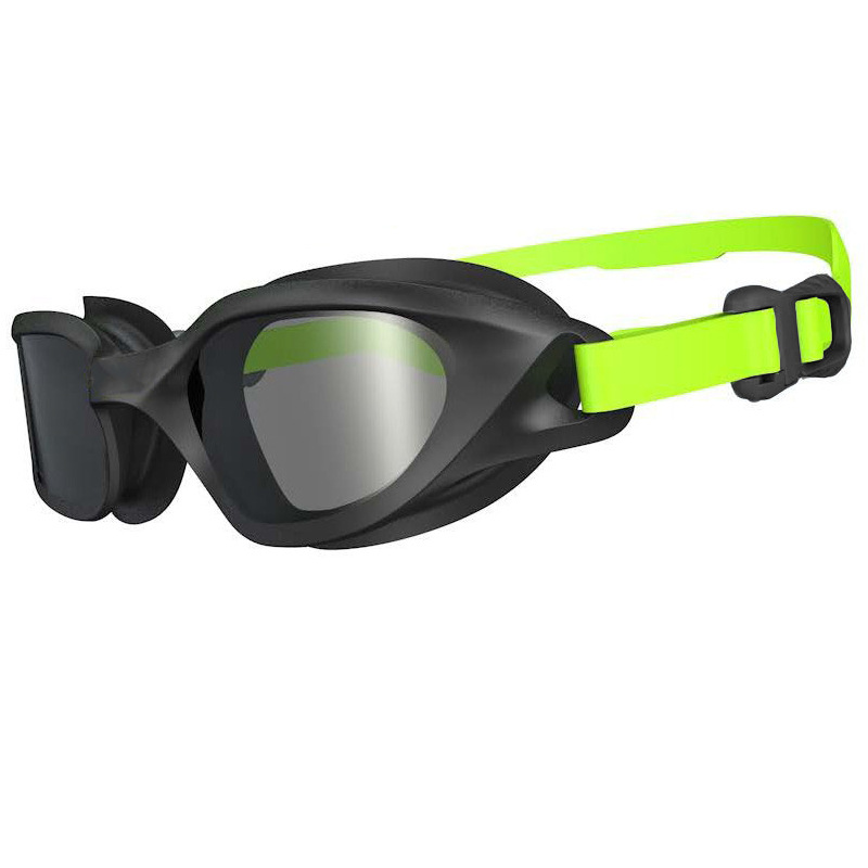 V888-ELOSUNG28578-202505151727-00 Black-green Premium Full-View Anti-Fog Adult Swim Goggles with Transparent Case - Image 1