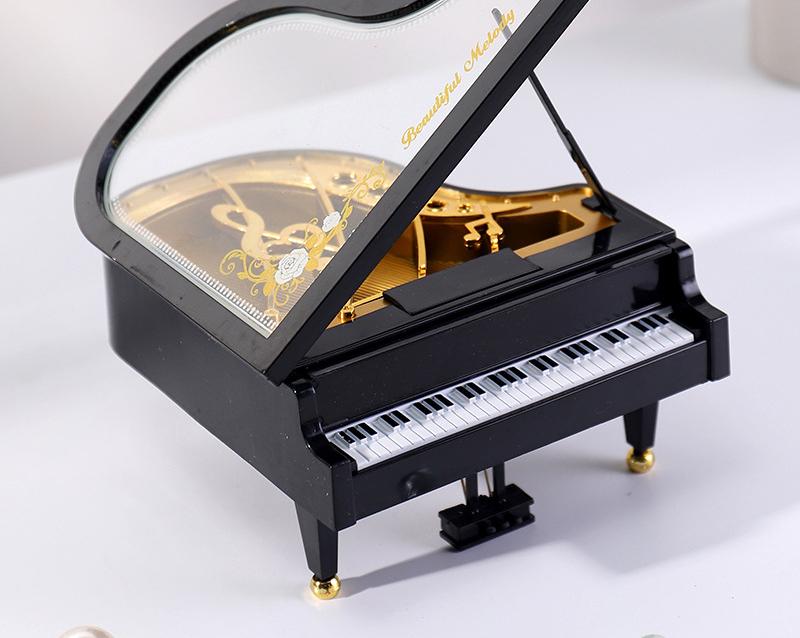 V888-ELOSUNG29055-202505191313-00 Classical Grand Piano Music Box with Dancing Ballerina(Regular version - black) - Image 1