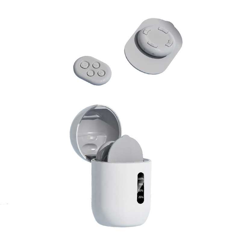 V888-ELOSUNG29136-202505231248-00 Smart Cervical Spine EMS Massager Sticker with Remote Control & Charging Case - 6 Modes, 16 Strengths(white) - Image 1