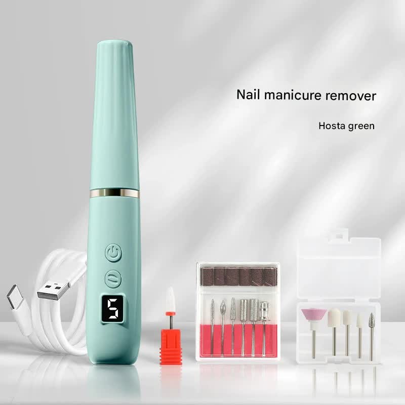 V888-ELOSUNG29214-202505231233-00 Portable Electric Nail Drill Machine Kit - 18000 RPM, 5-Speed, USB-C Rechargeable with LED Display(Green) - Image 1