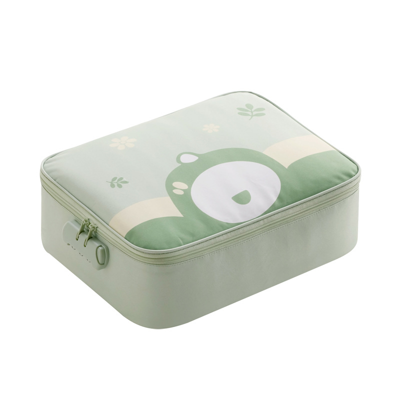 V888-ELOSUNG29221-202505261608-00 Multi-Functional Document & Certificate Organizer Bag with Combination Lock(Light green) - Image 1