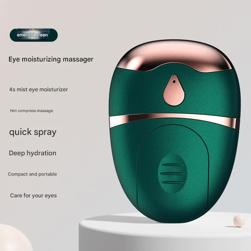 V888-ELOSUNG29335-202505281030-00 Portable Nano Mist Eye Massager & Humidifier - USB-C, Hot Compress, Wrinkle Reduction & Deep Hydration(Dark green) - Image 1