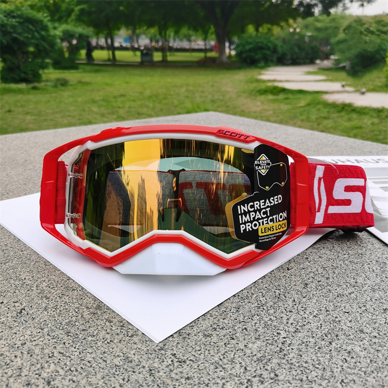 V888-ELOSUNG29633-202506111527-00 Performance Motocross & Off-Road Goggles - Increased Impact Protection with Lens Lock System(Red frame red film) - Image 1